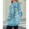 image:imageZeagoo Womens Oversized Hoodies 2025 Fleece Sweatshirts Long Sleeve Pullover with Pocket Fall Winter Outfits ClothesBlue Floral