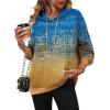 image:imageZeagoo Womens Oversized Hoodies 2025 Fleece Sweatshirts Long Sleeve Pullover with Pocket Fall Winter Outfits ClothesGold Foil Gradient
