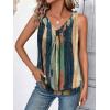image:imageZeagoo Womens Tank Tops Loose Fit V Neck Ruched Sleeveless Tops Casual Basic Banded Shirts SXXLNavy Khaki Green Orange Stripe