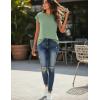 image:imageZeagoo Womens Tops Summer Casual Cap Sleeve Tshirts Shirts Business Dressy Spring Fashion Outfits Trendy ClothesLight Green