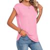 image:imageZeagoo Womens Tops Summer Casual Cap Sleeve Tshirts Shirts Business Dressy Spring Fashion Outfits Trendy ClothesLight Pink