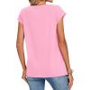 image:imageZeagoo Womens Tops Summer Casual Cap Sleeve Tshirts Shirts Business Dressy Spring Fashion Outfits Trendy ClothesLight Pink