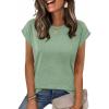 image:imageZeagoo Womens Tops Summer Casual Cap Sleeve Tshirts Shirts Business Dressy Spring Fashion Outfits Trendy ClothesLight Green