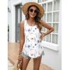 image:imageZeagoo Tank Top for Women Summer Loose Fit Casual Flowy Sleeveless Tops Trendy Scoop Neck Basic Shirts Tee 2026Bf290floral White