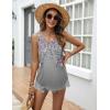 image:imageZeagoo Tank Top for Women Summer Loose Fit Casual Flowy Sleeveless Tops Trendy Scoop Neck Basic Shirts Tee 2026Hf36grey Leaves