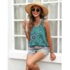image:imageZeagoo Tank Top for Women Summer Loose Fit Casual Flowy Sleeveless Tops Trendy Scoop Neck Basic Shirts Tee 2026Mz858green Bohemian