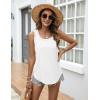 image:imageZeagoo Tank Top for Women Summer Loose Fit Casual Flowy Sleeveless Tops Trendy Scoop Neck Basic Shirts Tee 2026White