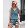 image:imageZeagoo Tank Top for Women V Neck Loose Fit Sleeveless Summer Tops Business Casual Outfits Dressy Blouses ShirtsLeafxh363