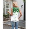 image:imageZeagoo Tank Top for Women V Neck Loose Fit Sleeveless Summer Tops Business Casual Outfits Dressy Blouses ShirtsLucky Clover Print