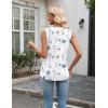 image:imageZeagoo Tank Top for Women V Neck Loose Fit Sleeveless Summer Tops Business Casual Outfits Dressy Blouses ShirtsWhite Flowersbf290