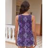 image:imageZeagoo Womens Tank Tops Flowy Loose Fit Scoop Neck Casual Summer Tops Curvy HemPurple Boho Mz907
