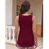 image:imageZeagoo Womens Tank Tops Flowy Loose Fit Scoop Neck Casual Summer Tops Curvy HemWine Red