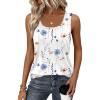 image:imageZeagoo Tank Top for Women Summer Loose Fit Casual Flowy Sleeveless Tops Trendy Scoop Neck Basic Shirts Tee 2026Bf290floral White