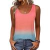 image:imageZeagoo Womens Tank Tops Flowy Loose Fit Scoop Neck Casual Summer Tops Curvy HemRainbowjb218