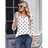 image:imageZeagoo 34 Length Sleeve Womens Tops Casual Dressy Summer Blouses Buisness Work Spring Tee ShirtsBlack White Polka Dots