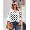 image:imageZeagoo 34 Length Sleeve Womens Tops Casual Dressy Summer Blouses Buisness Work Spring Tee ShirtsBlack White Polka Dots