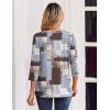 image:imageZeagoo 34 Length Sleeve Womens Tops Casual Dressy Summer Blouses Buisness Work Spring Tee ShirtsGeometric Multicolor