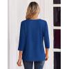 image:imageZeagoo 34 Length Sleeve Womens Tops Casual Dressy Summer Blouses Buisness Work Spring Tee ShirtsPrinted Navy