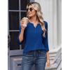 image:imageZeagoo 34 Length Sleeve Womens Tops Casual Dressy Summer Blouses Buisness Work Spring Tee ShirtsPrinted Navy