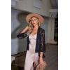 image:imageZeagoo Kimono Cardigans for Women 34 Sleeves Open Front Lightweight Shrug Lace Bolero for Evening DressesBlack