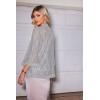 image:imageZeagoo Kimono Cardigans for Women 34 Sleeves Open Front Lightweight Shrug Lace Bolero for Evening DressesGrey
