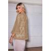 image:imageZeagoo Kimono Cardigans for Women 34 Sleeves Open Front Lightweight Shrug Lace Bolero for Evening DressesKhaki