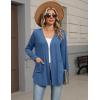 image:imageZeagoo Lightweight Cardigan for Women 2026 Long Sleeve Open Front Casual Cardigans with PocketsBlue