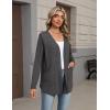 image:imageZeagoo Lightweight Cardigan for Women 2026 Long Sleeve Open Front Casual Cardigans with PocketsGrey
