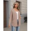 image:imageZeagoo Lightweight Cardigan for Women 2026 Long Sleeve Open Front Casual Cardigans with PocketsKhaki