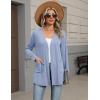 image:imageZeagoo Lightweight Cardigan for Women 2026 Long Sleeve Open Front Casual Cardigans with PocketsLight Blue