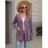 image:imageZeagoo Lightweight Cardigan for Women 2026 Long Sleeve Open Front Casual Cardigans with PocketsPurple