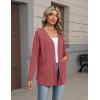 image:imageZeagoo Lightweight Cardigan for Women 2026 Long Sleeve Open Front Casual Cardigans with PocketsRed