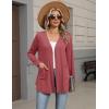image:imageZeagoo Lightweight Cardigan for Women 2026 Long Sleeve Open Front Casual Cardigans with PocketsRed