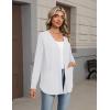 image:imageZeagoo Lightweight Cardigan for Women 2026 Long Sleeve Open Front Casual Cardigans with PocketsWhite