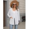 image:imageZeagoo Lightweight Cardigan for Women 2026 Long Sleeve Open Front Casual Cardigans with PocketsWhite
