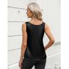 image:imageZeagoo Silk Satin Tank Tops for Women Scoop Neck Sleeveless Camisole Tops 2026 Summer Basic BlousesBlack