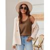 image:imageZeagoo Silk Satin Tank Tops for Women Scoop Neck Sleeveless Camisole Tops 2026 Summer Basic BlousesBrown