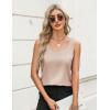 image:imageZeagoo Silk Satin Tank Tops for Women Scoop Neck Sleeveless Camisole Tops 2026 Summer Basic BlousesChampagne