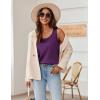 image:imageZeagoo Silk Satin Tank Tops for Women Scoop Neck Sleeveless Camisole Tops 2026 Summer Basic BlousesDeep Purple