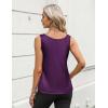 image:imageZeagoo Silk Satin Tank Tops for Women Scoop Neck Sleeveless Camisole Tops 2026 Summer Basic BlousesDeep Purple