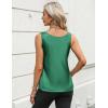 image:imageZeagoo Silk Satin Tank Tops for Women Scoop Neck Sleeveless Camisole Tops 2026 Summer Basic BlousesGreen