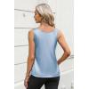 image:imageZeagoo Silk Satin Tank Tops for Women Scoop Neck Sleeveless Camisole Tops 2026 Summer Basic BlousesLight Blue