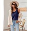 image:imageZeagoo Silk Satin Tank Tops for Women Scoop Neck Sleeveless Camisole Tops 2026 Summer Basic BlousesNavy Blue