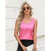 image:imageZeagoo Silk Satin Tank Tops for Women Scoop Neck Sleeveless Camisole Tops 2026 Summer Basic BlousesPeach Pink