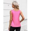 image:imageZeagoo Silk Satin Tank Tops for Women Scoop Neck Sleeveless Camisole Tops 2026 Summer Basic BlousesPeach Pink