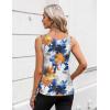 image:imageZeagoo Silk Satin Tank Tops for Women Scoop Neck Sleeveless Camisole Tops 2026 Summer Basic BlousesPrint Tie Dye Flower