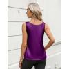 image:imageZeagoo Silk Satin Tank Tops for Women Scoop Neck Sleeveless Camisole Tops 2026 Summer Basic BlousesPurple