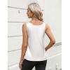 image:imageZeagoo Silk Satin Tank Tops for Women Scoop Neck Sleeveless Camisole Tops 2026 Summer Basic BlousesWhite
