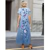 image:imageZeagoo Summer Dresses for Women 2026 Maxi Dresses Vacation Sundress Short Sleeve Casual Sundresses Split Dress with PocketsAfloralbf171