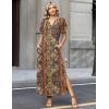 image:imageZeagoo Summer Dresses for Women 2026 Maxi Dresses Vacation Sundress Short Sleeve Casual Sundresses Split Dress with PocketsAfloralmz721